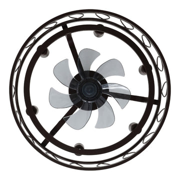 Celeste 21.6" 6-Light Industrial Farmhouse 6-Speed Metal Mobile-App/Remote-Controlled Caged LED Ceiling Fan - JONATHAN Y